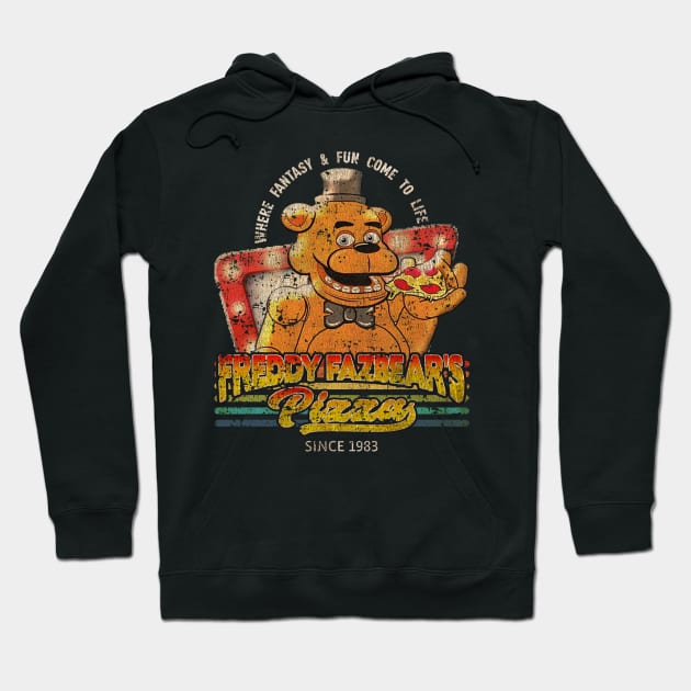 Vintage Freddy Fazbear's Pizza 1983 Hoodie by Super Dream Paradise 